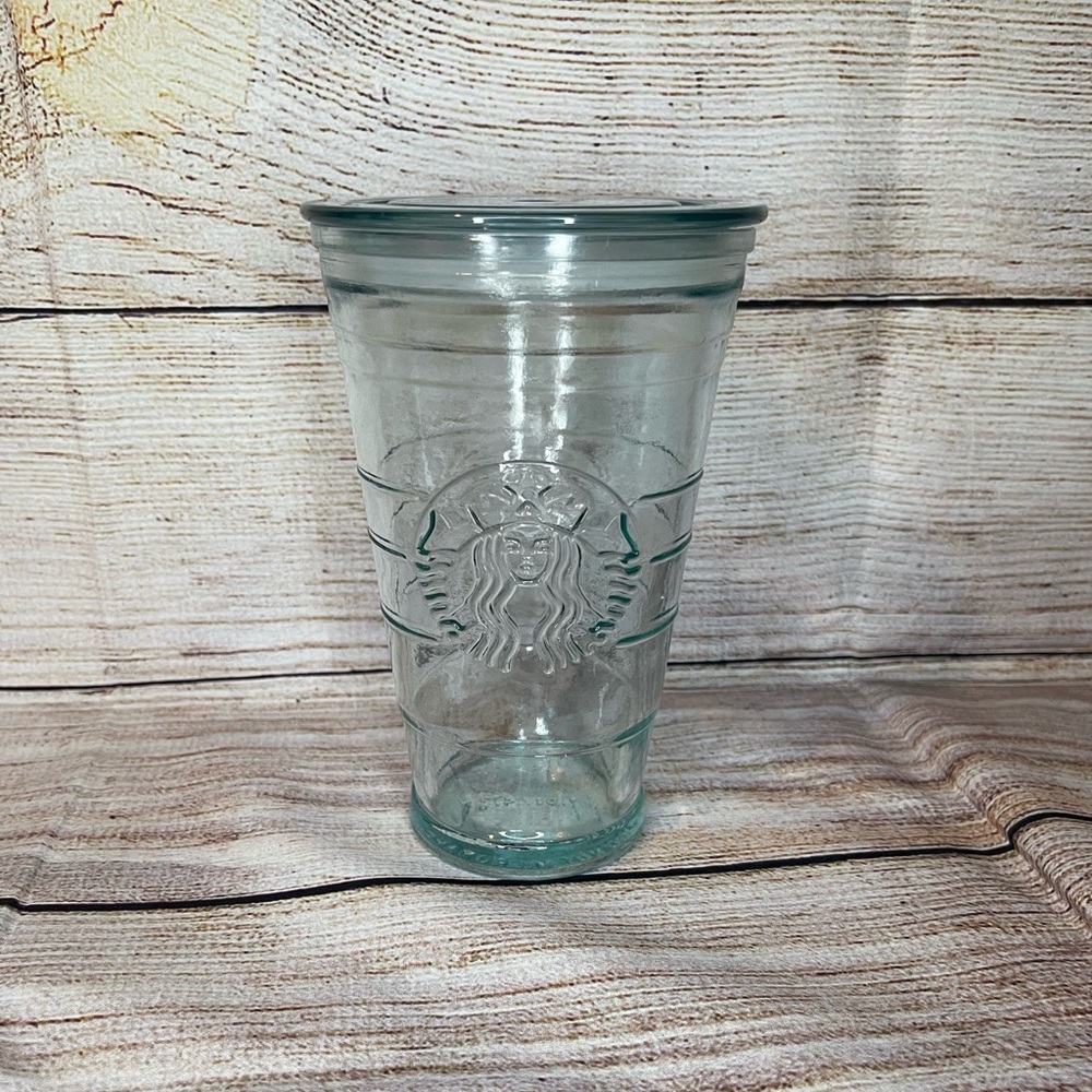 Starbucks 16oz Venti Recycled Glass Cold Cup Tumbler w/lid